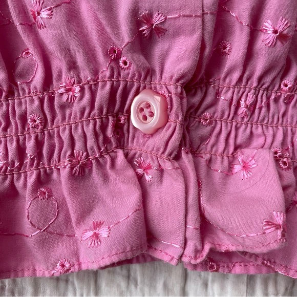 Eyelet pink prairie top - Picture 2 of 6